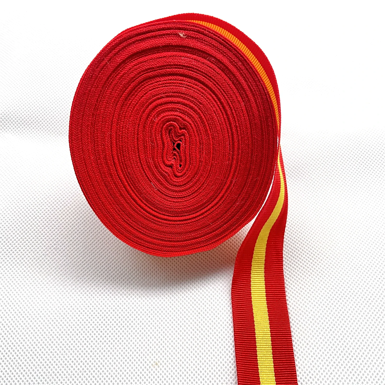 Polyester Stripe Ribbon 30-15mm 20yard Spain Flag Plaid Grosgrain Ribbon for Bag Belt Wedding Home Decor ribbon decoration ribbon supplies grosgrain ribbon polyester ribbon