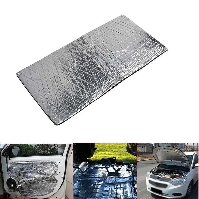 Tapis d'insonorisation de voiture 50 x 200 cm 10 mm pour voiture, camion,  pare-feu, insonorisant, tapis d'isolation acoustique aislante termico