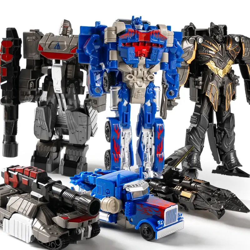 thumbnail image 1 of Kit de juguetes de robot de transformación 2024, modelos de 12 cm, 2 en 1, modelo de un solo paso, juguetes de transformación deformados, dinosaurios, coche, regalo para niños con caja, 1 of 5