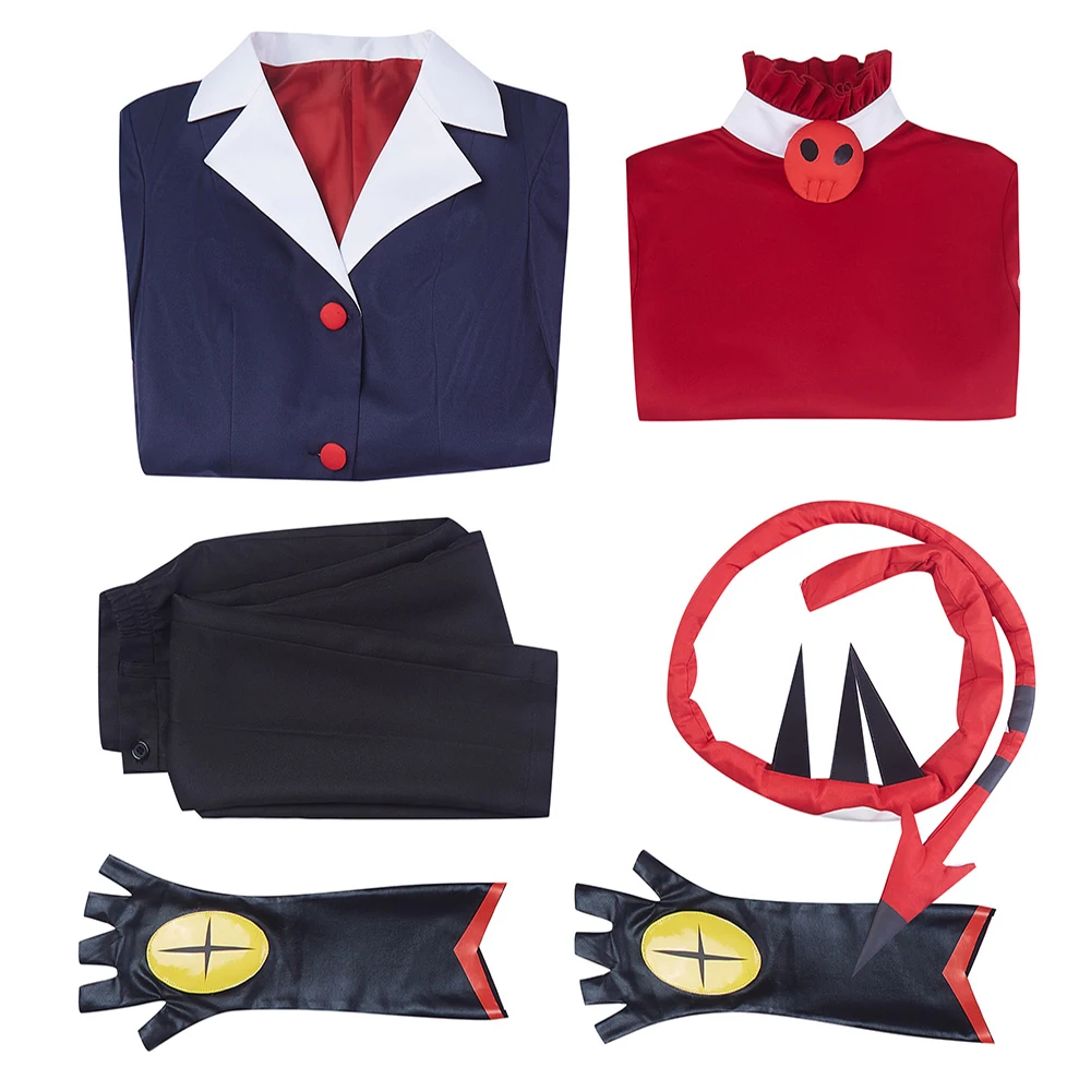 thumbnail image 1 of Disfraz de Anime Helluva Boss Blitzo para fiesta de cosplay, uniforme con cola, traje de Halloween para hombres y mujeres, personalizado, 1 of 5