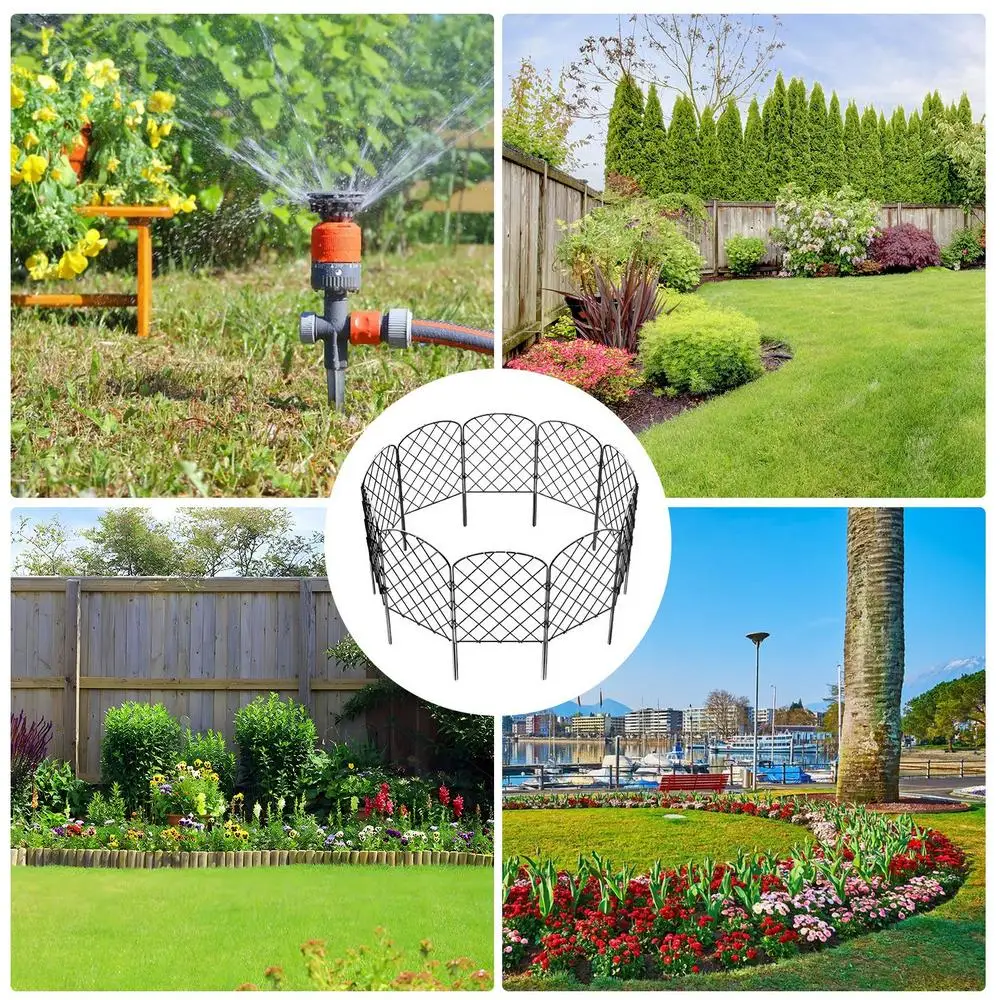 Description Picture 5 of itemDog Fence Outdoor For Yard Metal Garden Fence 10X Heavy-Duty Wire Mesh Gate For Privacy Trellis Flower Bed Self-Standing