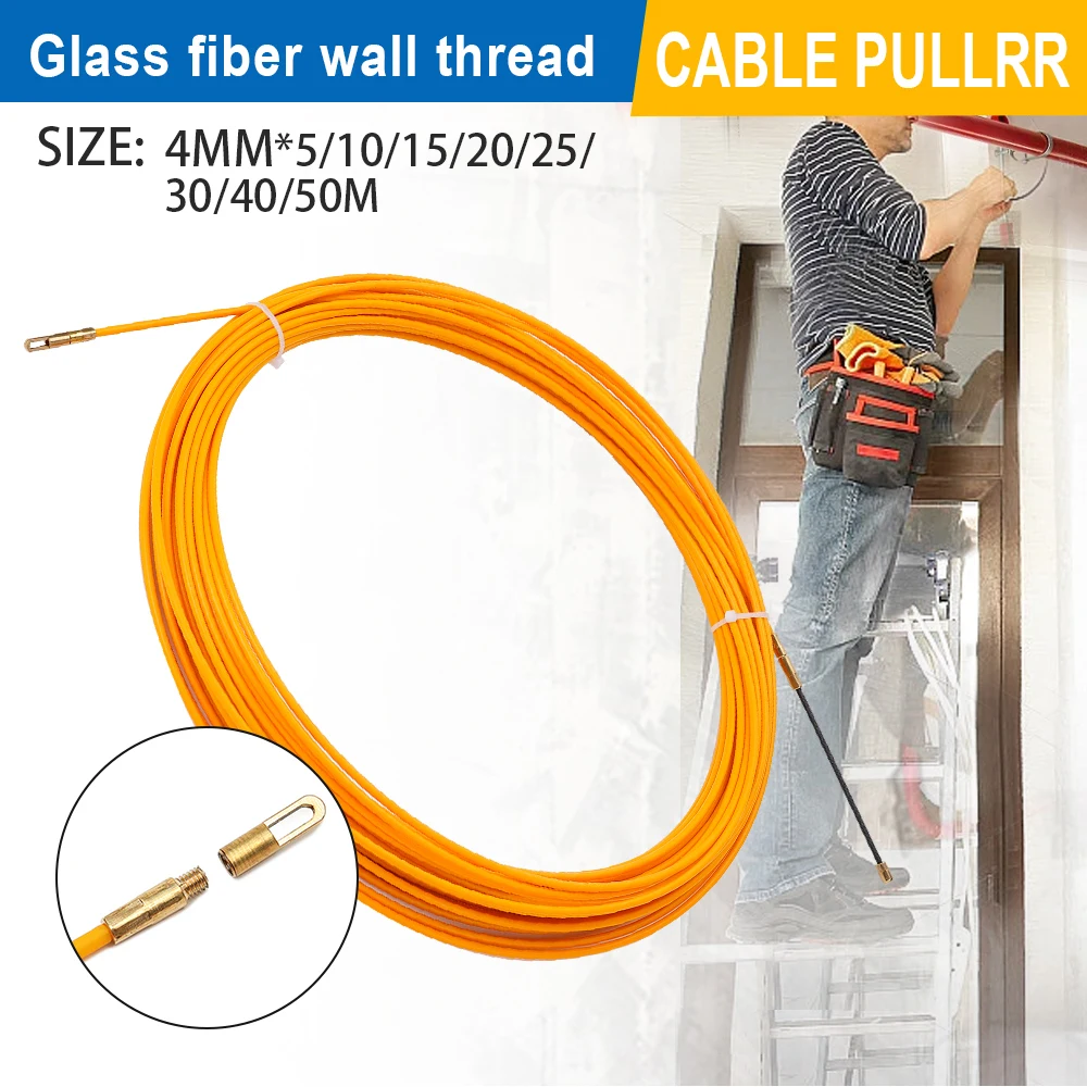 Diâmetro mm Extrator do Cabo do Fio da Fibra de Vidro Peixe Tape Reel Canalização Canalização Rodder Puxando o Dispositivo do Guia 5m 10m 15m 20m 25m 30m