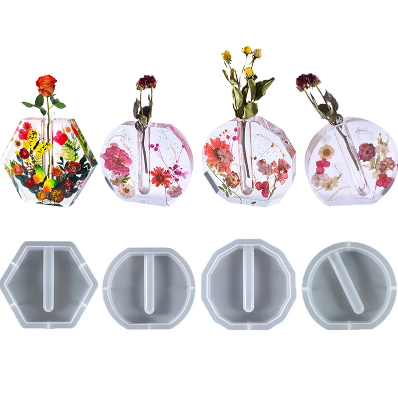 Irregular Test Tube Vase Silicone Mold for Epoxy Resin 1