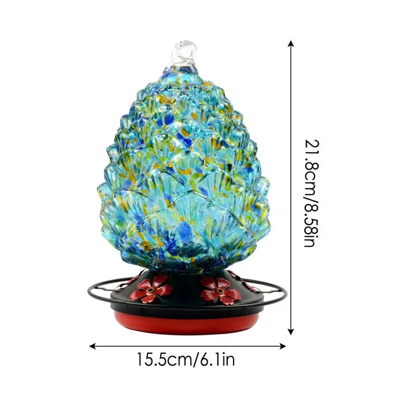 Bird Feeder Bird Supplies Colored glass Bird Water Feeder Bottle Hanging Hummingbird Feeder Garden Outdoor Plastic Flower Iron Hook Pet Bird Accessoires