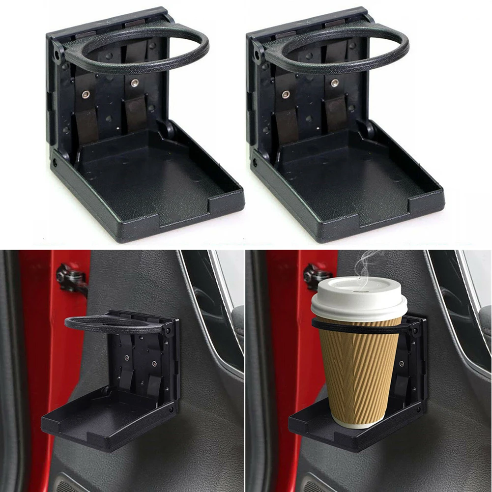 2pcs Universal Vehicle Cup Drink Holder Plastic Folding Drink Bottle
