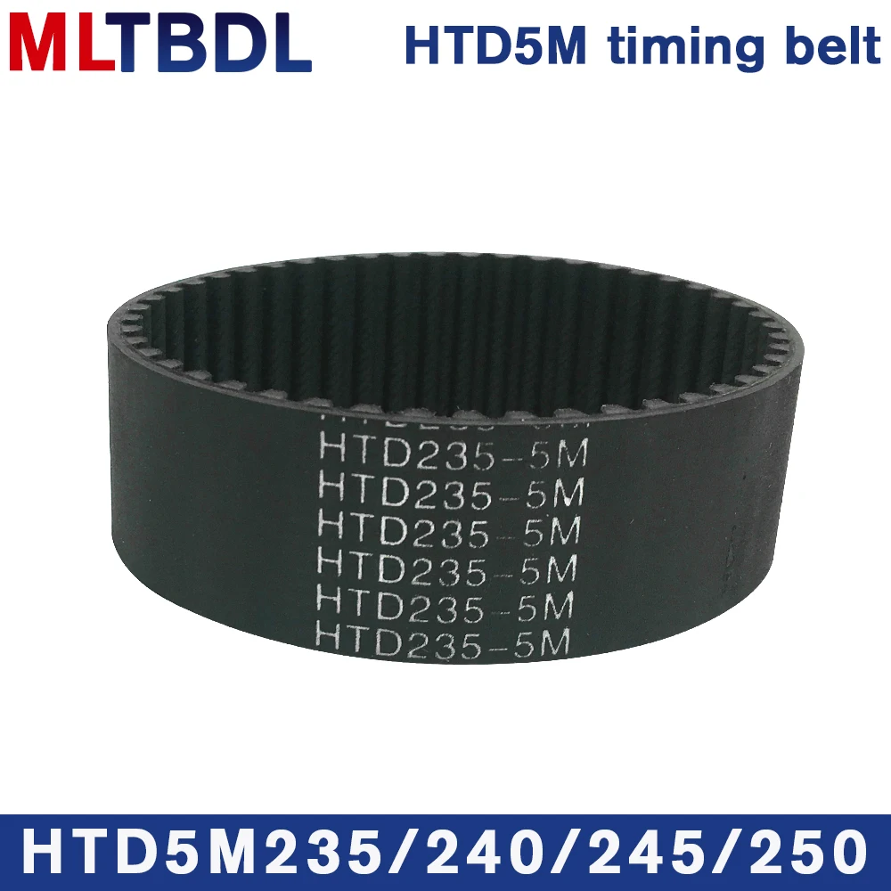 

HTD 5M Timing Belt 235/240/245/250mm Length 10/15/20/25mm Width 5mm Pitch Rubber Pulley Belt Teeth 47 48 49 50 synchronous belt