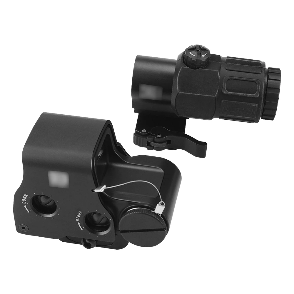 

20mm Rail Mounts 558+ G33 Holographic Red Green Dot Sight Scope Hunting Outdoor Rifle Scope 3x Magnifier Tan Red