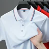 2025 New Men's Casual Solid Color Short Sleeved Polo Shirt Summer Fashionable and Comfortable Versatile Top 5