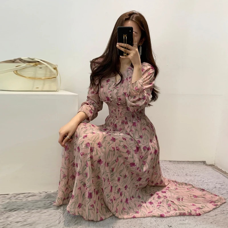 Korean style long dress