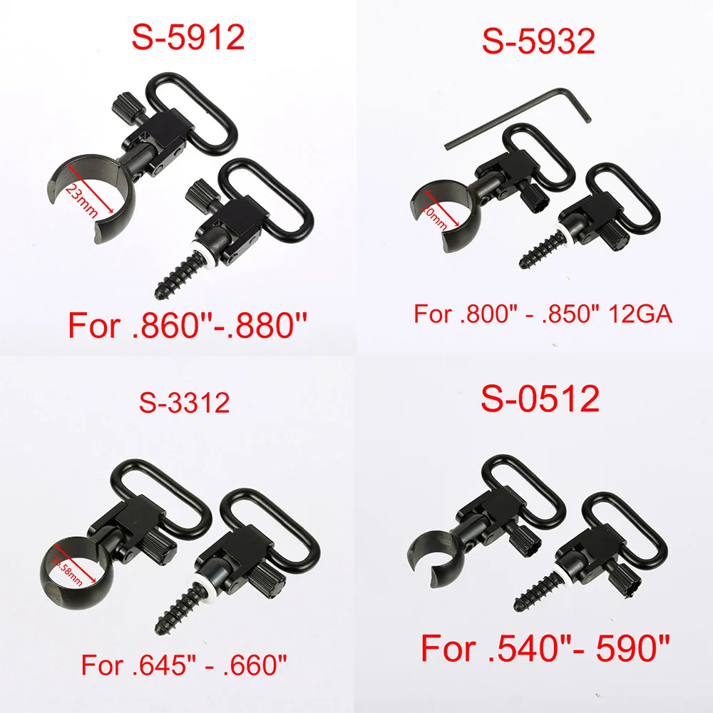 TacticalMetalQuickDetachableSlingSwivelsAdapterSetForRifle