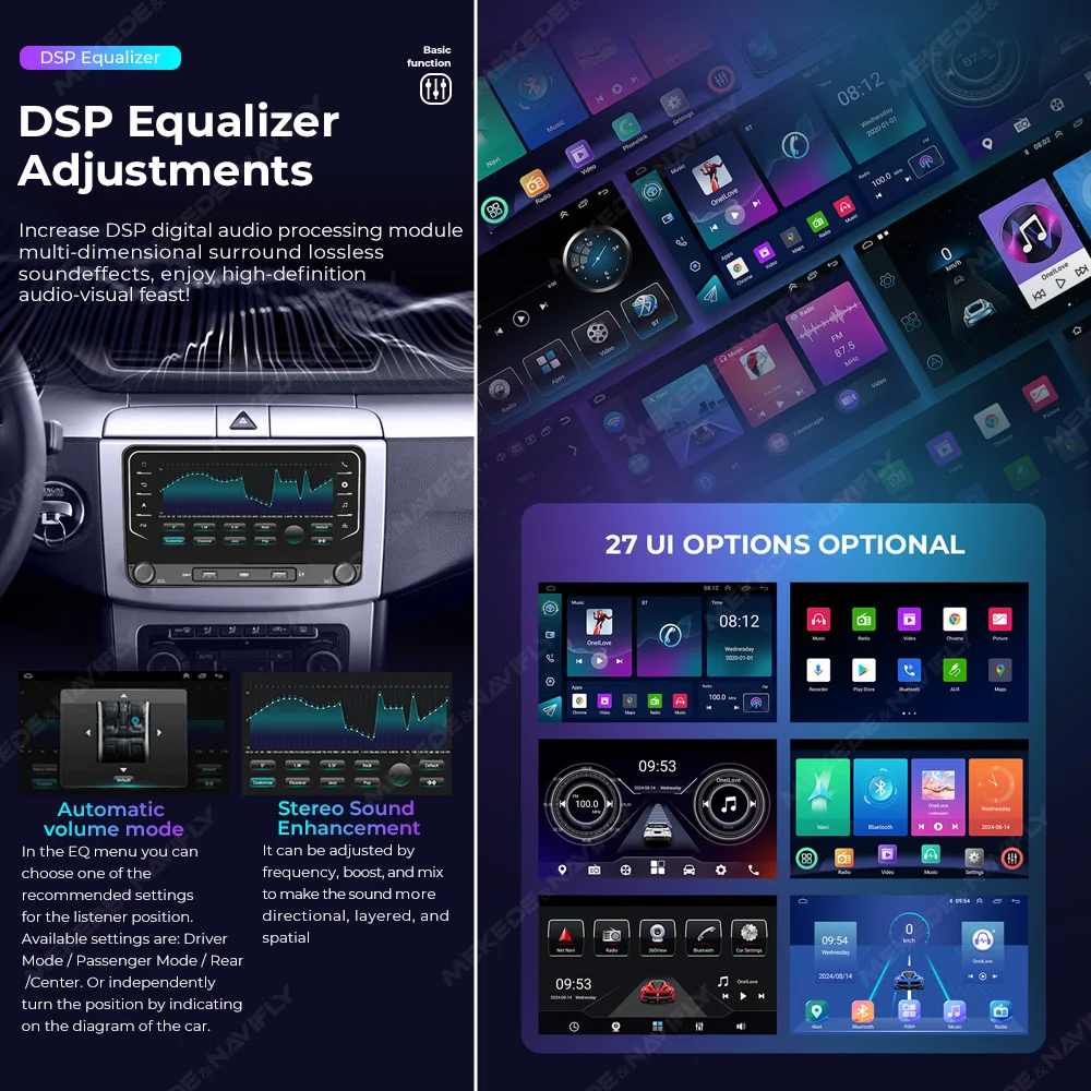 For VW Volkswagen Golf Passat b7 b6 Skoda Seat Octavia Polo Tiguan 7inch Car Radio Multimedia Player Wireless Carplay Auto WIFI