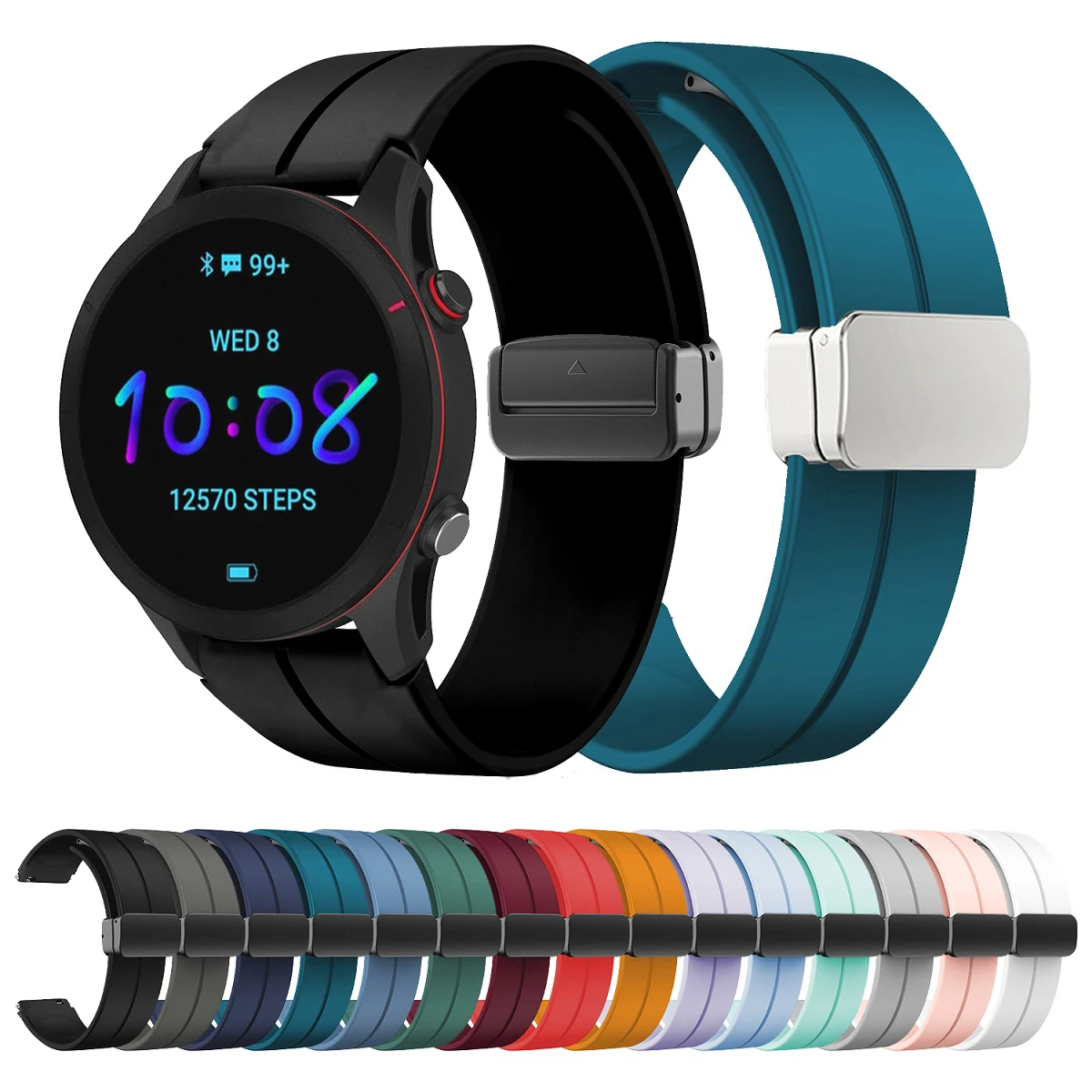 

Силиконовый ремешок 18 мм для Garmin Forerunner 265S, ремешок, магнитный браслет, аксессуары для Forerunner 255S, браслет CAME 3S Correa