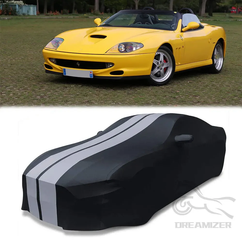 CarCovers Black Satin Indoor Car Cover For Compact SUVs - Size CS08, Ultra-Soft Dust Protection With Bag