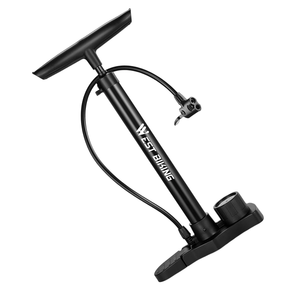 WEST BIKING Bicycle Floor Pump 160PSI High Pressure Multipurpose Tire