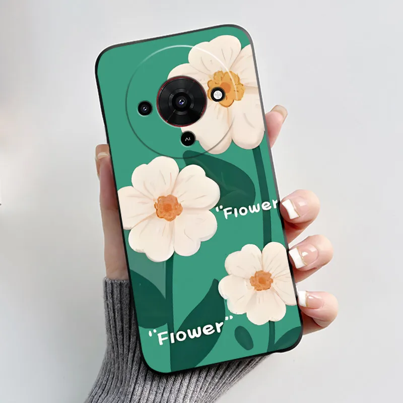 Butterfly Flower Black Soft Silicone Phone Case - Stylish Protective Back Cover