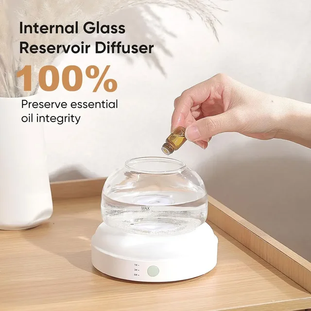 Glass Fragrance Diffuser Colour LED Light Home Humidifier And Scent Diffuser Electric Ultrasonic Office Aroma Diffuser For Hotel 3