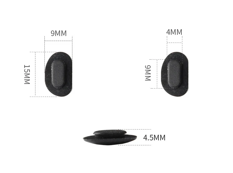 Glasses Nose Pads 20pcs(10pairs) Anti Slip Rubber Eyeglasses Sunglass Spectacles Eyewear Accessories Push On Type
