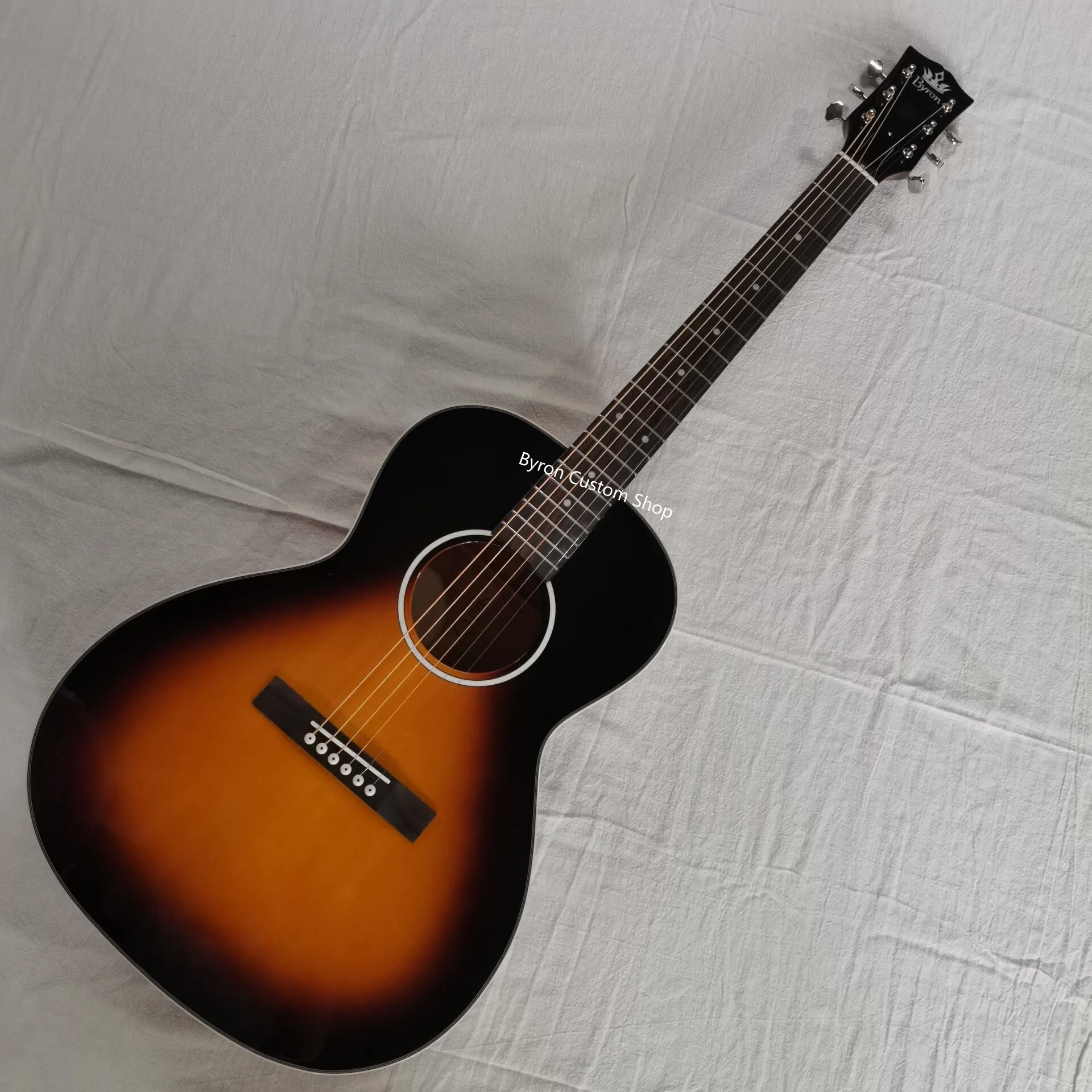 free shipping acoustic Concert guitar Byron custom solid guitar LG body