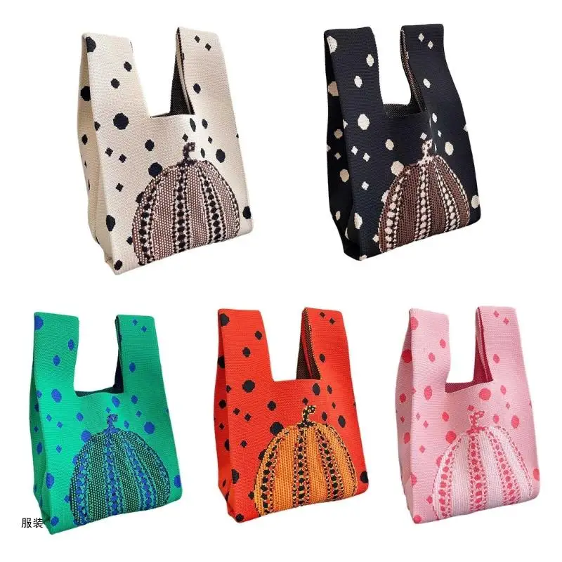 D0UD Cellphone Bag for Girl Women Crochet Knitted Leisure Wristlet Bag