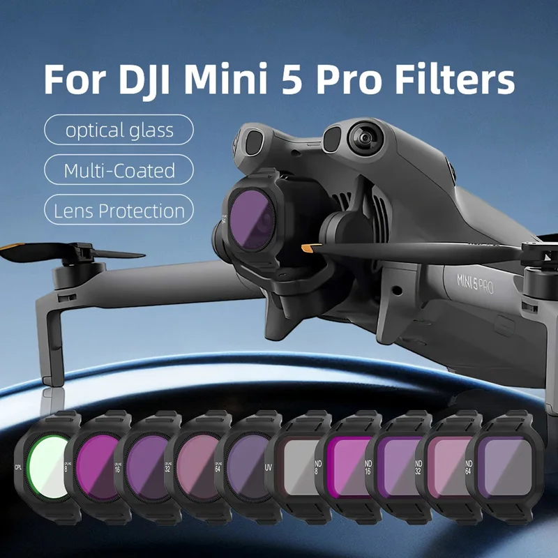 Lens Filters For DJI Mini 5 Pro Drone Gimbal UV CPL ND8/16/32/64 PL Filter Set O