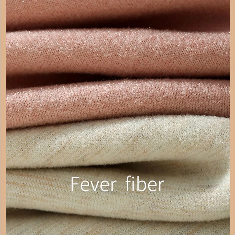 Thermal Underwear Set Women Antibacterial Cashmere Silk Winter Thickened Seamless High Elasticity Round Neck Thermal Clothing