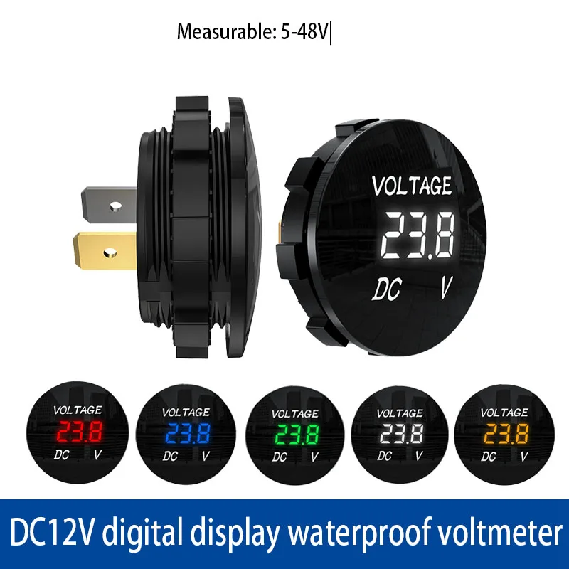 

Автомобильный вольтметр, прибор для тестирования, модернизация автомобиля, USB автомобильная емкость для зарядки 5-48 В постоянного тока, светодиодный цифровой дисплей с разъемом