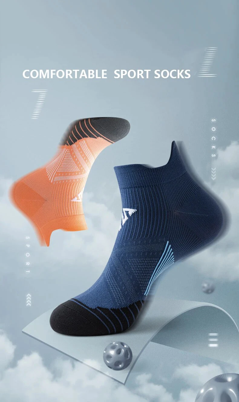 Running Ankle Socks - 4 Pairs Athletic Breathable Mesh Quick Dry Socks for Men & Women