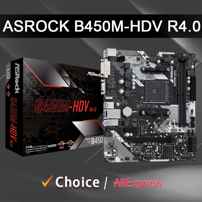 CPU ASRock B450M-HDV + AMD Ryzen 5 5500 Ryzen 5 5500 + Asrock b450m-hdv r4.0 | Unboxing ! - YouTube