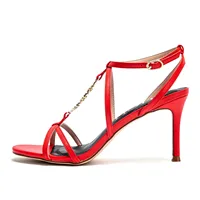CHCH Womens Sandals Strappy Heels for Women Lace Up Square Open Toe Heels Tie Up High Heeled Sandals for Prom - Image 3