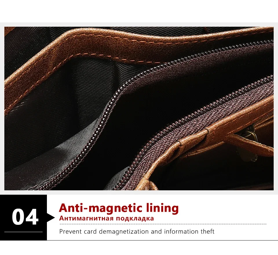 Men Wallets 100% Genuine Cow Leather RFID Anti-theft Short Leather Men Purse High Quality Luxury Brand Male's Wallet Card Holder 5