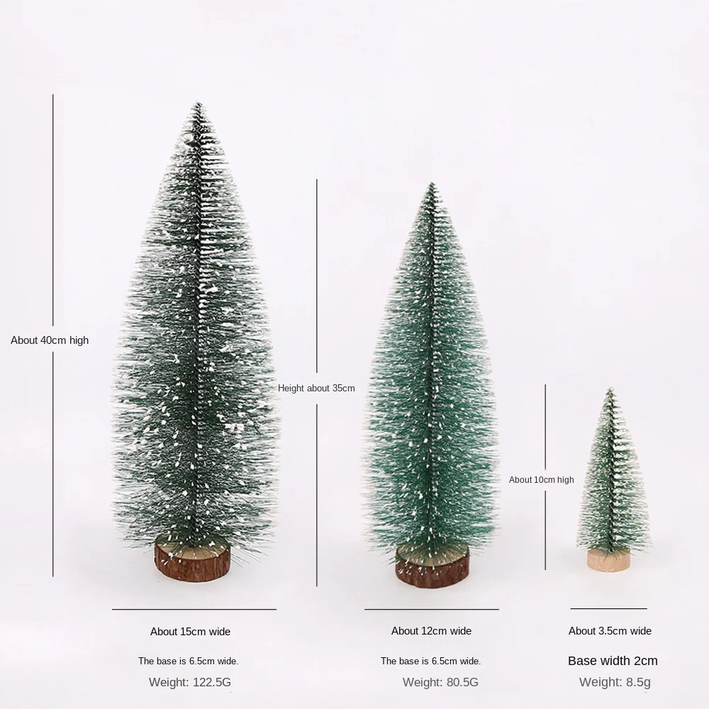 40CM Artificial Christmas Trees Snow Pine Tree Desktop Decorative Mini Christmas Tree Ornament Navidad Xmas Decorations New Year