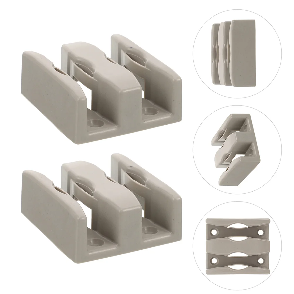 

4 Pcs Glass Sliding Door Accessories Bumpers Shower Bottom Mount Guide Stopper for Guides Doors Parts