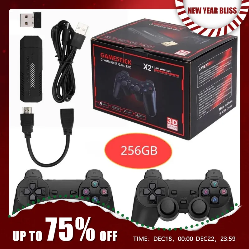 Consola de videojuegos X2 Plus, mando inalámbrico, emulador de TV 50 para PS1/N64/DC, 256G, GD10 Pro, 4K, 3D, HD, Retro