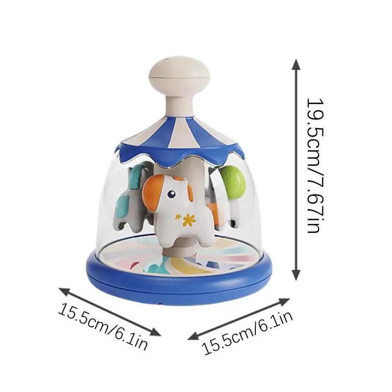 Push And Spin Carousel Activity Learn Cause Effect Carousel Adorable Colorful Rotating Learn Cause Effect Activity For 2-4 Year