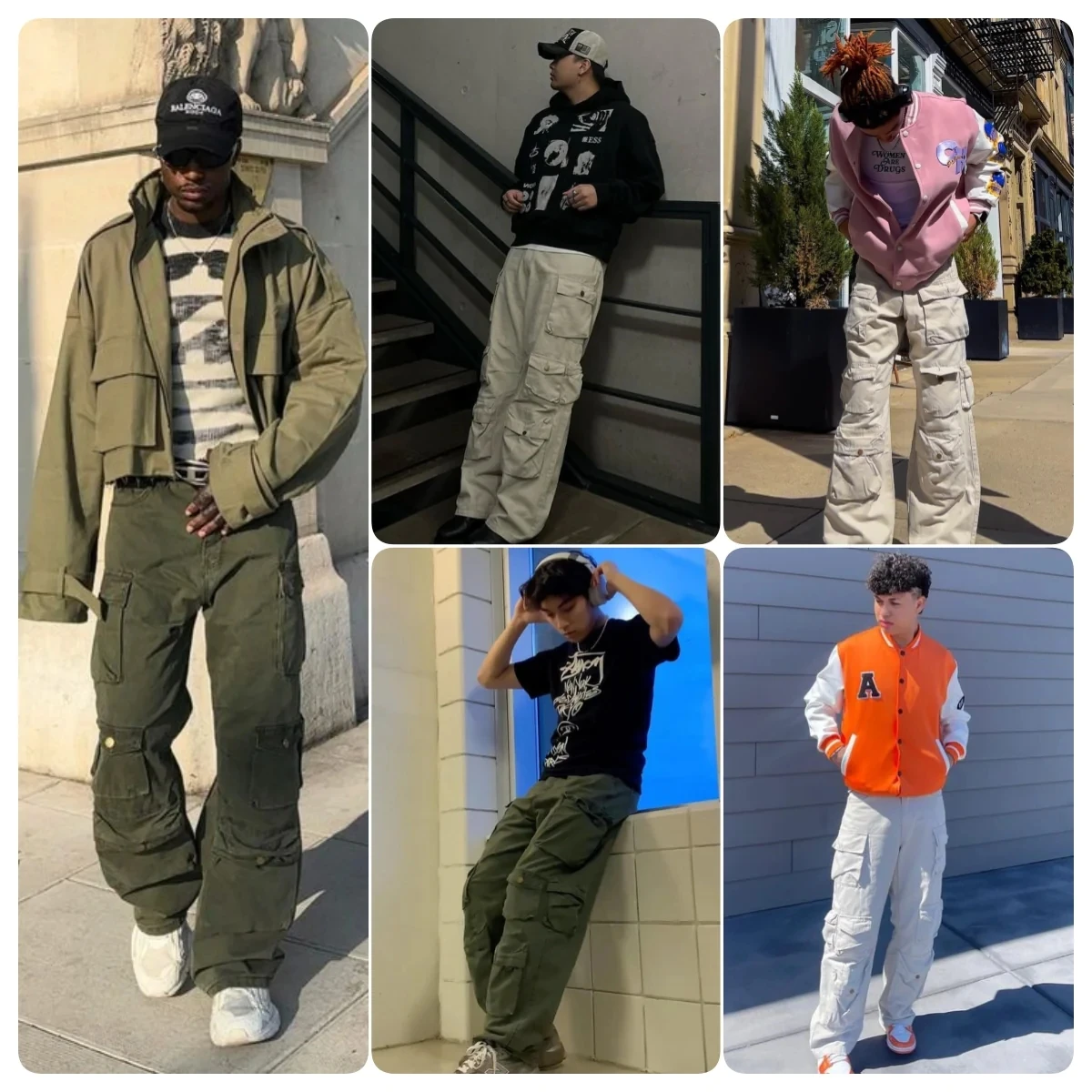 【Aelfric Eden】Belt Distressed ジョガー パンツ AELFRIC EDEN】腰パン風☆4本ラインスウェットパンツ (Aelfric