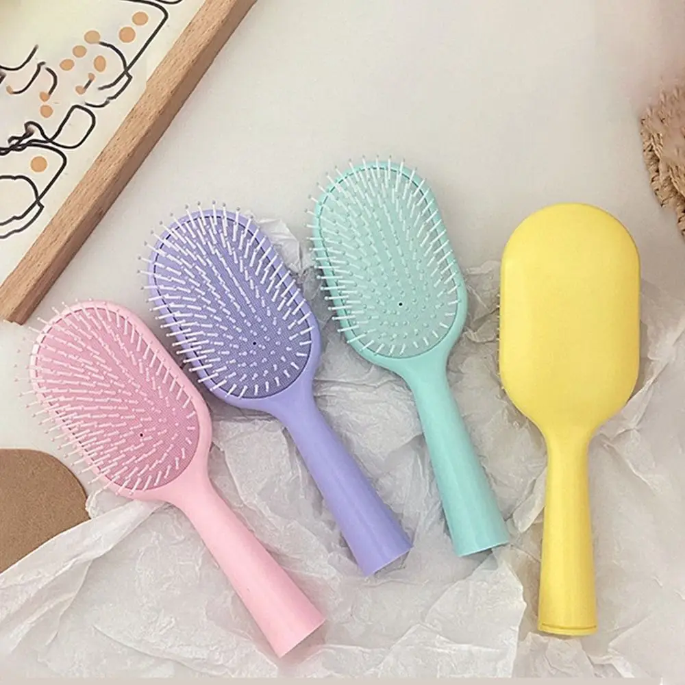 

Macaroon Color Wide Teeth Air Cushion Comb Scalp Massage Home Large Hair Comb