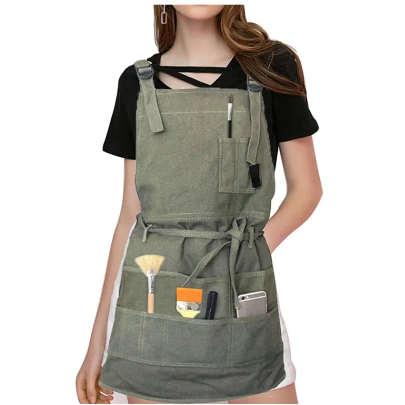 Branded Apron For Baristas Cafes Hair Stylists Florists Restaurant Kitchens With Durable Fabric And Pocket Design