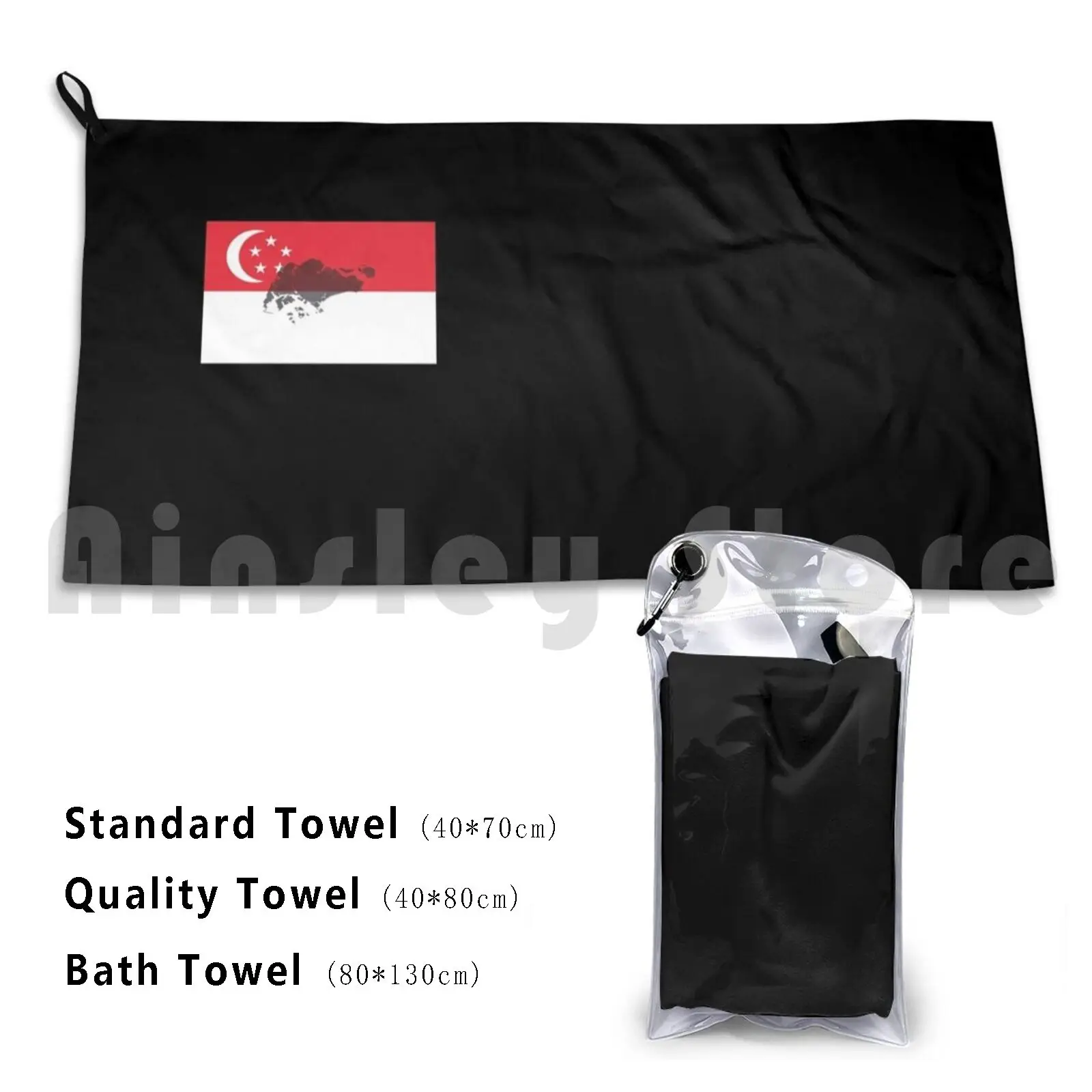 Towel Singapore Map Inside Flag 183 Protective Quarantine Nurse |