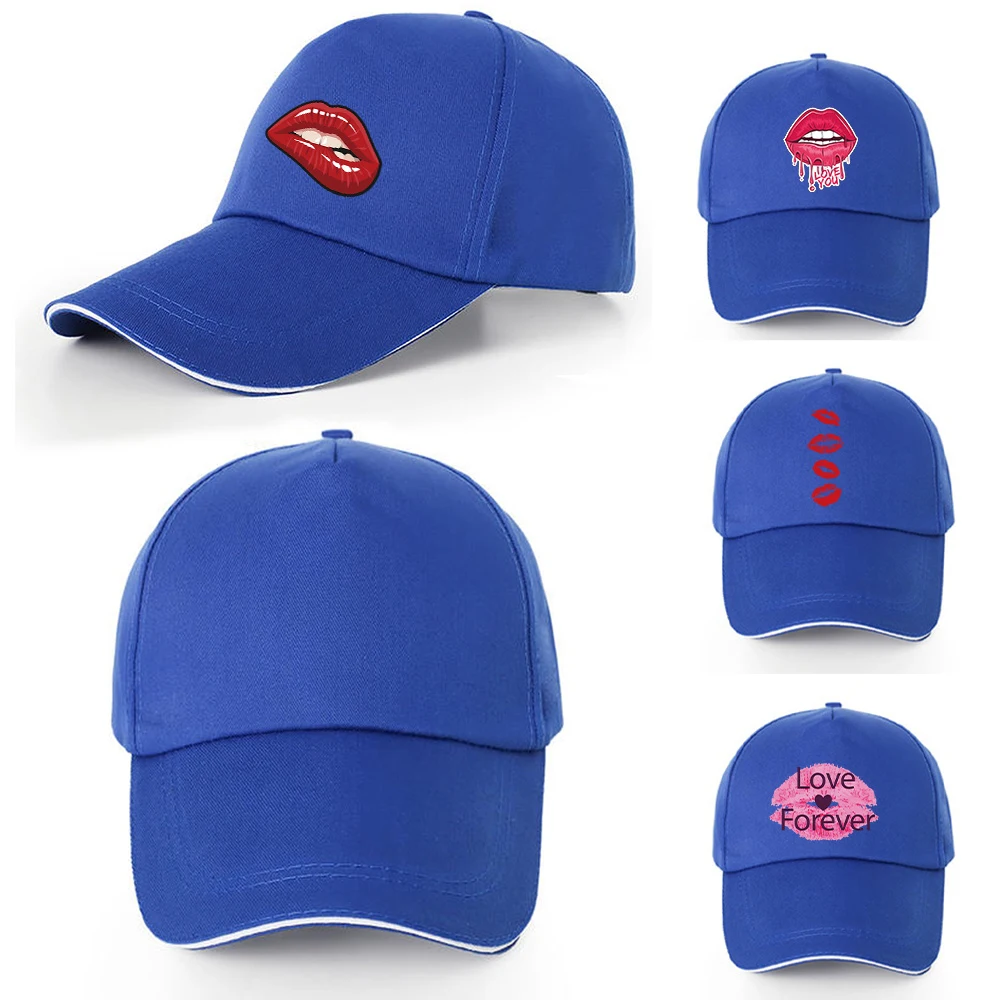 

Baseball Caps for Men Women Snapback Hats Adjustable UV-proof Visors Hats Dad Trucker Casual Unisex Bonnet Wholesale Mouth Print