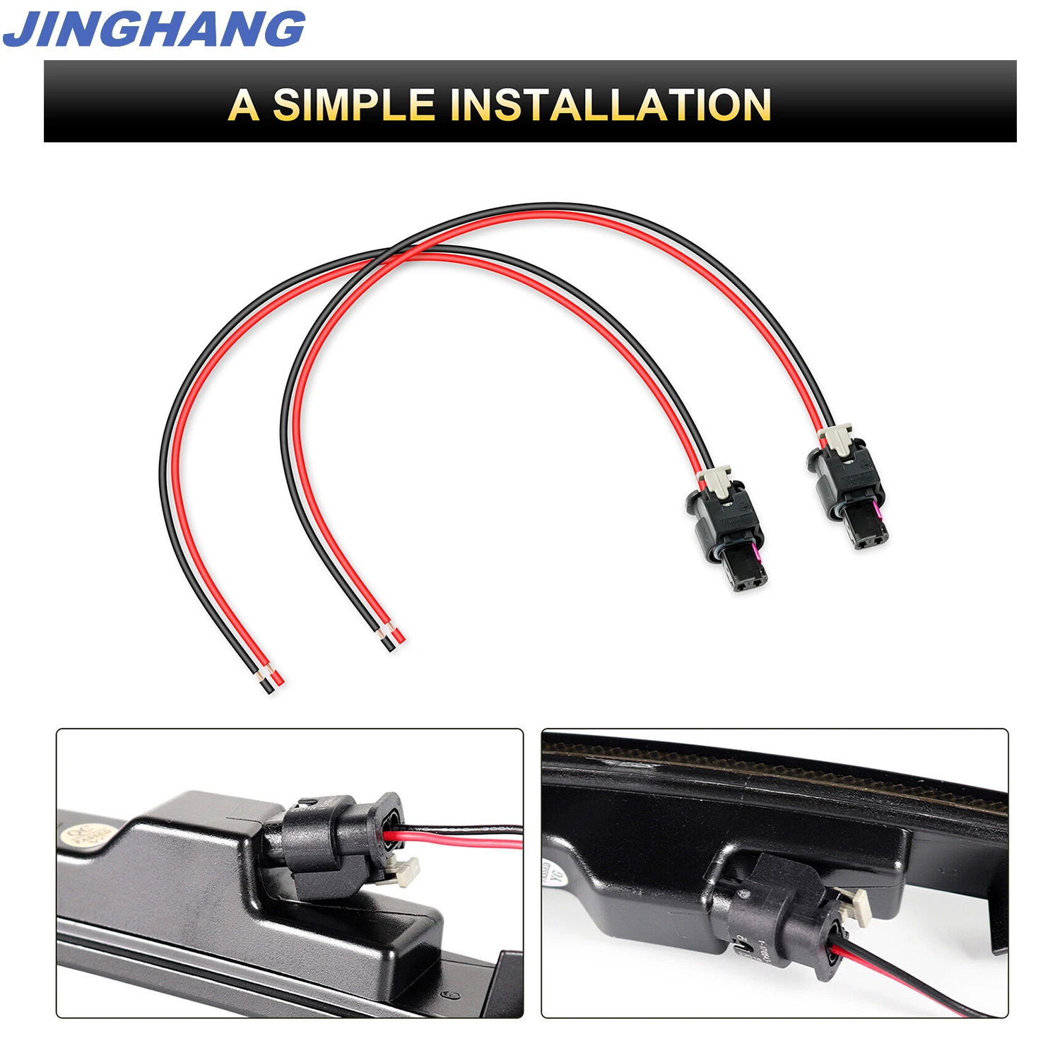 2 Pack Side Marker Pigtail Connector Harness Compatible with Dodge Charger 2015-2022