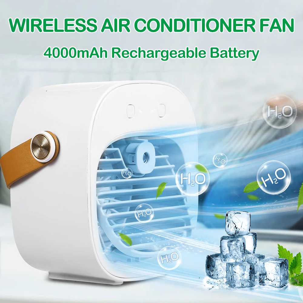 Portable Mini Air Conditioner Air Cooler Fan Water Cooling Fan Air Conditioning Air Cooler For Office Mobile Air Conditioner