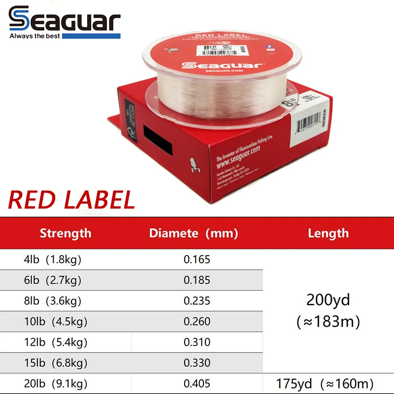 Seaguar Red Label Fluorocarbon Fishing Line Japan Original