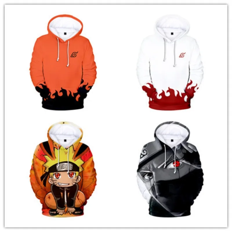 

New Naruto Sweatshirt Fourth and Sixth Generation Naruto Japanese 3D Hooded Sweatshirt Boys and Girls Children's Clothing