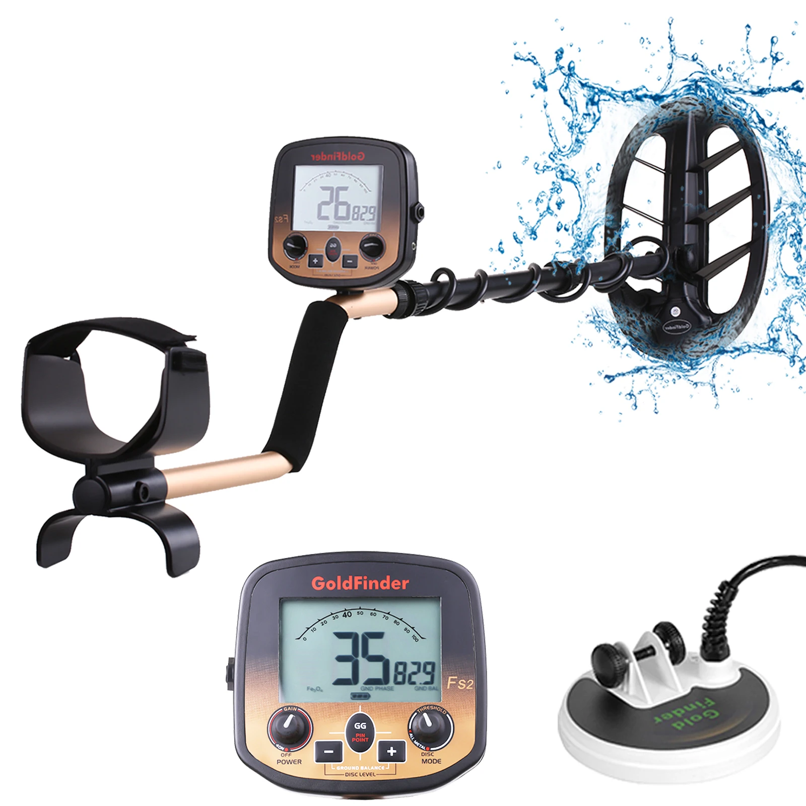 Dual Chassis Metal Detector FS2 High Sensitivity Professional Metal Detector Underground Depth 3m Scanner Search Finder
