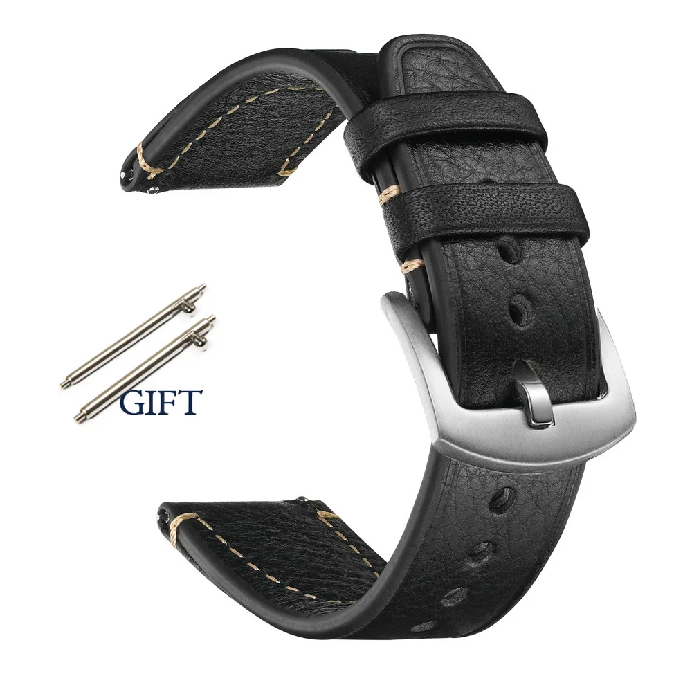 Vintage Genuine Leather Watchband - Unisex Wrist Belt Bracelet