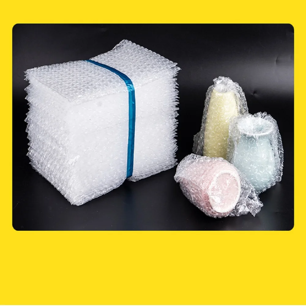 50pcs 13x20cm 플라스틱 랩 봉투 흰색 포장 가방 버블 메일러 지우기 충격 방지 배송 포장 가방 필름 도매