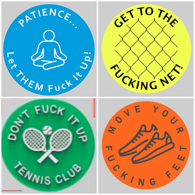 

Tennis Damper,Spicy/Aggressive Reminder To Keep You On Your Tennis Game,Funny Tennis Vibration Dampener,Unique Tennis Gift