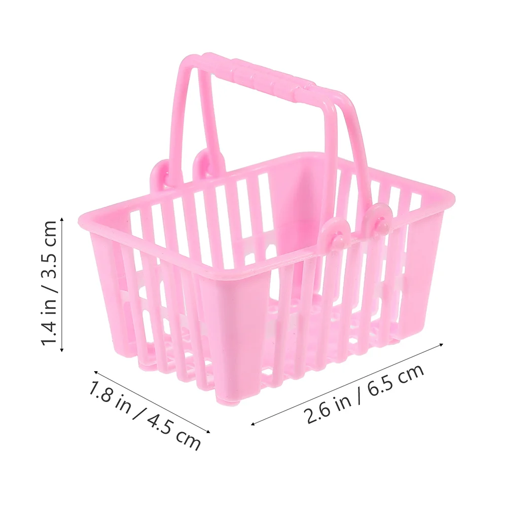 Mini Shopping Baskets Playing House Baskets Kids Small Candy Baskets Model House Furniture For Dollhouse Decor 6