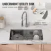VEVOR Kitchen Sink 304 Stainless Steel Drop-In Sinks Undermount Single Bowl Basin Household Dishwasher Sinks for Kitchen 5
