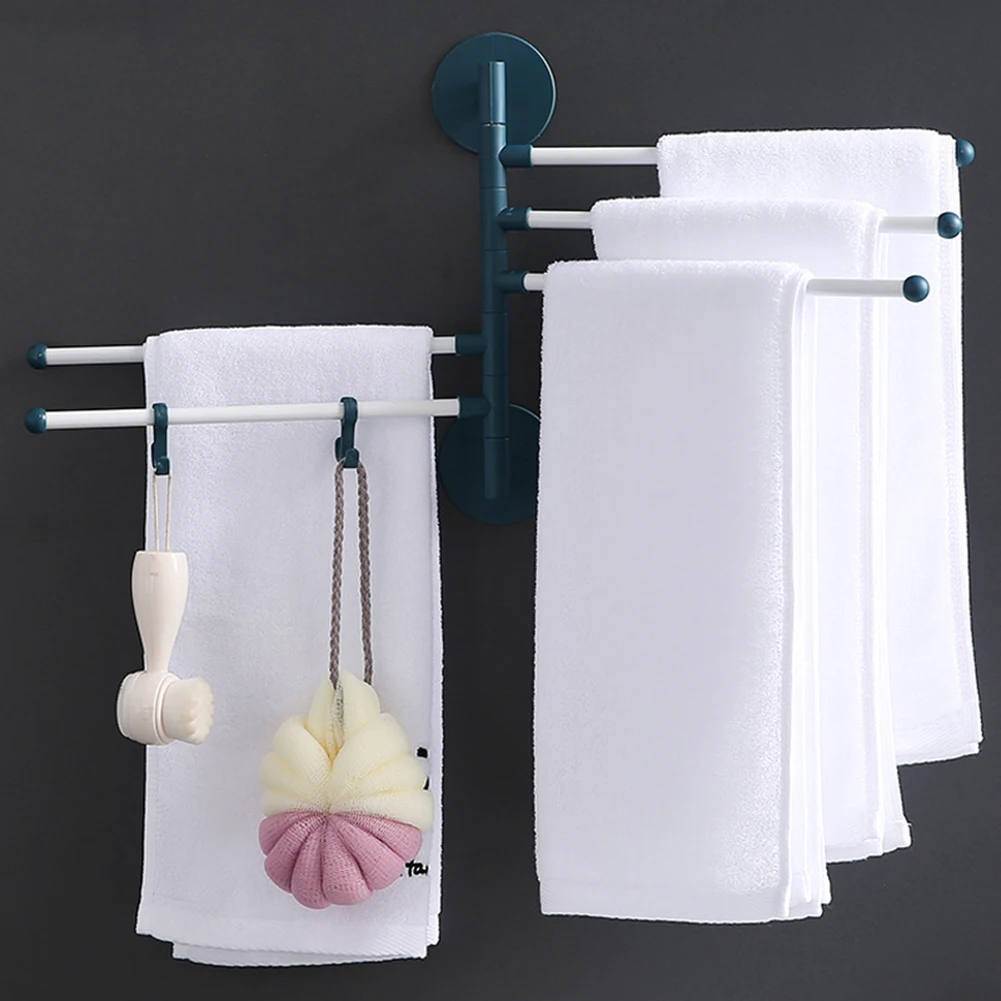 Towel Rack Wall Mount Punch Free Adhesive Bathroom Towel Holder Hanger Shelf Rack Cabinet Organizer Door Hanging Holder Organizer Stand